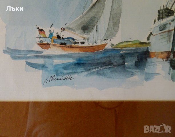 Картина кораби датски художник. , снимка 7 - Картини - 26539270