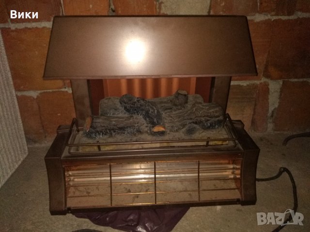 Ретро електрическа печка камина, снимка 3 - Отоплителни печки - 33579898