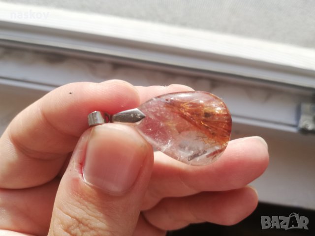 Висулки с хромдиопсид, рутилов кварц, снимка 5 - Колиета, медальони, синджири - 27745414