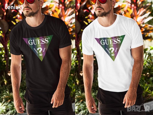 Тениска GUESS принт Всички размери, снимка 3 - Тениски - 30792279