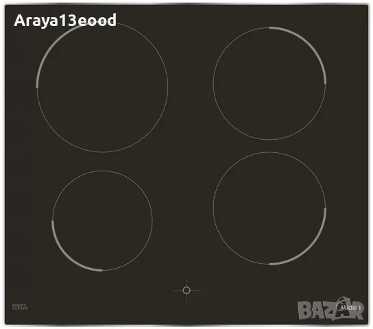 Индукционен комплект печка и плот за вграждане Midea - OSK 3875 IX - неръждаема стомана 2 г Гаранция, снимка 3 - Печки, фурни - 48248873