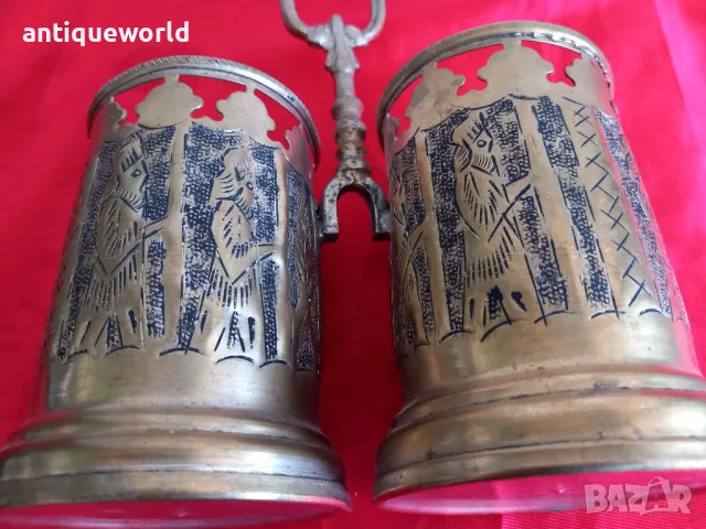 Стар ПЕРСИЙСКИ Бронзов Съд за Прибори, снимка 6 - Антикварни и старинни предмети - 50029840