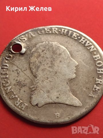 Сребърна монета 1/4 кроненталер 1797г. Франц втори Будапеща Австрийска Нидерландия 13633, снимка 5 - Нумизматика и бонистика - 42984649