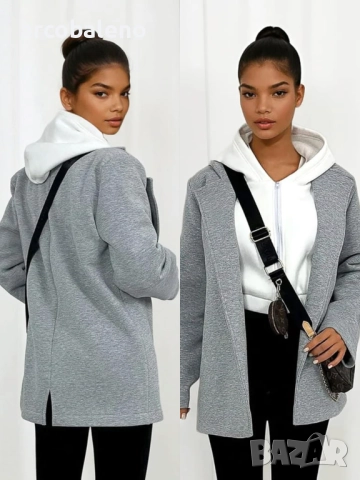 Дамско дълго сако от четкано памучно платно Velma, 5цвята , снимка 9 - Сака - 52065579