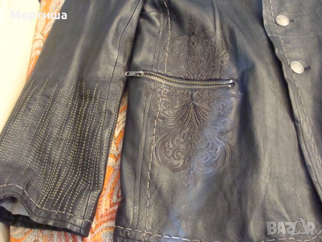  Бутиково сако естествена кожа ръчна изработка РАЗПРОДАЖБА, снимка 3 - Сака - 27504856