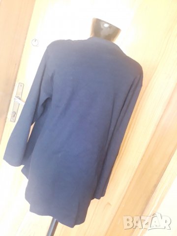 Тъмно синя жилетка с вграден потник за голям бюст 2ХЛ, снимка 3 - Жилетки - 33375142