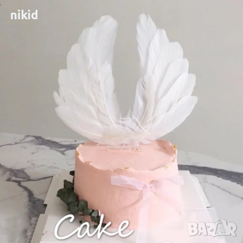LED светещи крила криле за ангел Кръщене топер декор торта украса парти, снимка 4 - Други - 21879949
