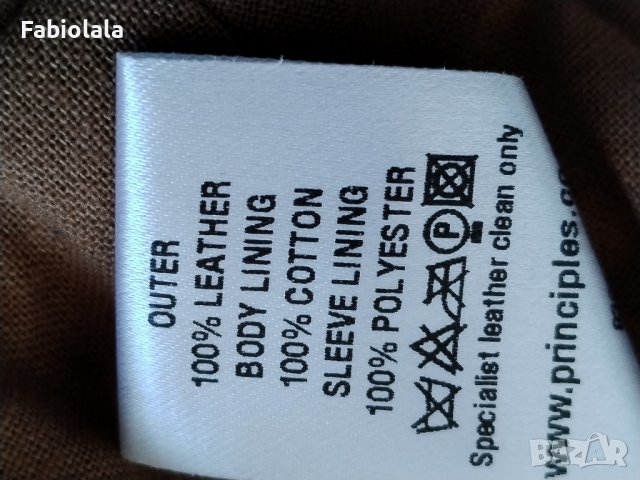 Principles leather Jacket L, снимка 6 - Сака - 44064891