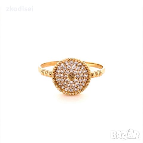 Златен дамски пръстен 1,63гр. размер:56 14кр. проба:585 модел:16456-5, снимка 1 - Пръстени - 40768729