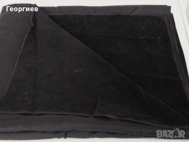 Памучен плат дребно черно кадифе дъл.3 м.шир.0.90 см, снимка 4 - Платове и дамаски - 43323052