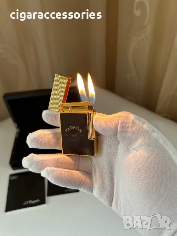 S.T. Dupont Ligne 2 Padron – запалка с два пламъка, снимка 2 - Запалки - 52666141