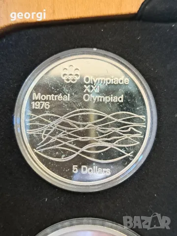 колекционерски сребърни монети от Олимпиадата в Монреал 1976г., снимка 2 - Нумизматика и бонистика - 49853911