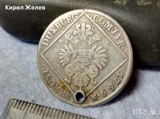 Стара СРЕБЪРНА МОНЕТА 30 КРОЙЦЕРА 1769 ИМПЕРАТРИЦА МАРИЯ ТЕРЕЗИЯ АВСТРИЯ Свещ. РИМСКА ИМПЕРИЯ 26318, снимка 10 - Нумизматика и бонистика - 48805802