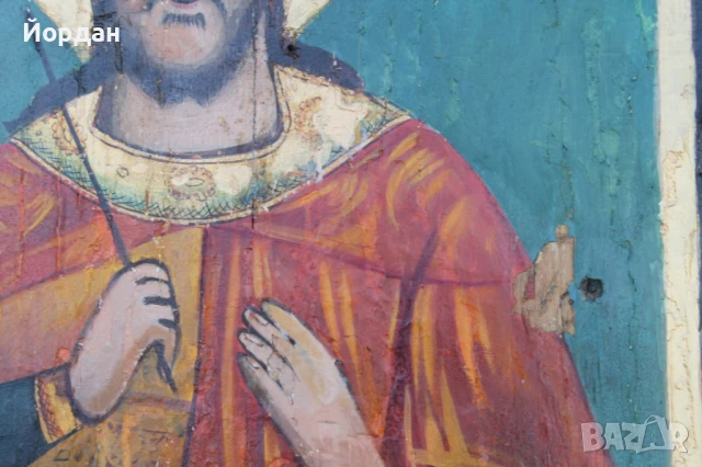 Стара Българска икона Христос Пантократор, снимка 5 - Антикварни и старинни предмети - 51151253