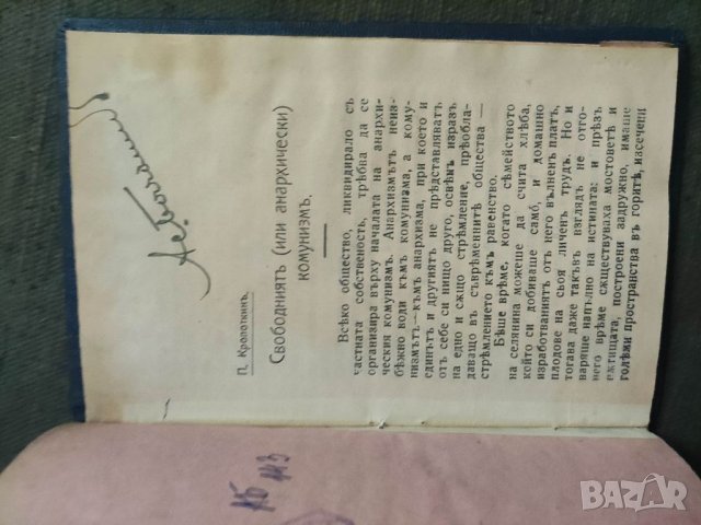 Продавам книга "Свободния (или анархически ) комунизъм. П. Кропоткин, снимка 3 - Други - 35055319