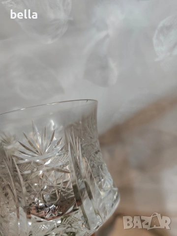 Антикварна чаша висококачествен калай (Pewter) и кристал, снимка 10 - Антикварни и старинни предмети - 53591362