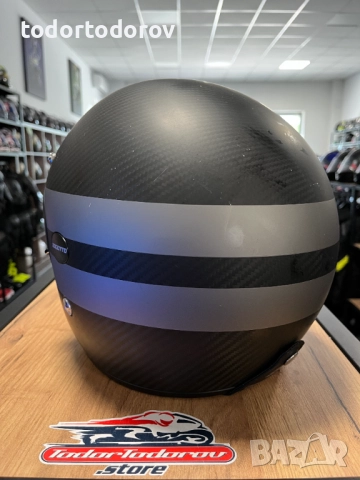 Чопър скутер мото каска BOGOTTO ZEUS Carbon ,М 57-58см, тегло 900гр., снимка 3 - Аксесоари и консумативи - 51924543