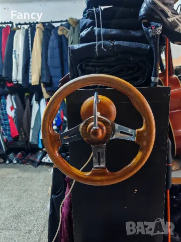 Страхотна стенна лампа - дървен волан, снимка 14 - Антикварни и старинни предмети - 49184353