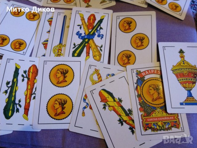 Naipes cartas espanolas нови Испански маркови карти пластик 52+2 Таро карти, снимка 11 - Карти за игра - 43762933