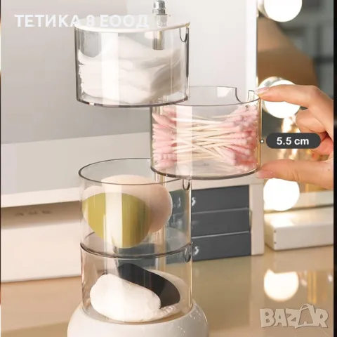 Кутия за бижута, 4 отделения, материал акрил, снимка 4 - Подаръци за жени - 49274227