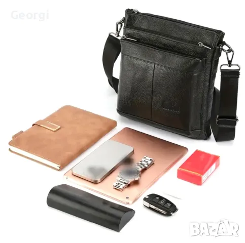 Мъжка творческа и функционална чанта /Телешка естествена кожа!, снимка 9 - Чанти - 49294003