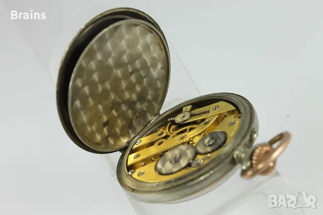 Красив Сребърен Джобен Цилиндър С Позлата, снимка 8 - Антикварни и старинни предмети - 48286138