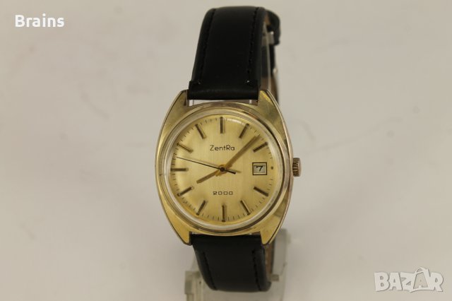 1960's ZENTRA 2000 Немски Позлатен Часовник, снимка 1 - Антикварни и старинни предмети - 40072607
