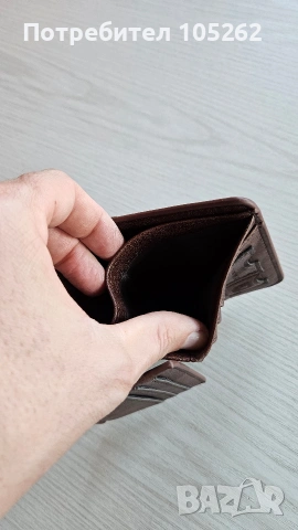 Мъжки кожен портфейл, снимка 4 - Портфейли, портмонета - 53167776
