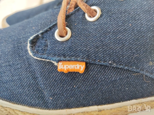 дънкови кецове Superdry Navy Blue SKIPPER, снимка 7 - Кецове - 50784555