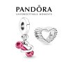 Талисмани Pandora Dumbbell Dangle & Heart Charm
