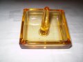 Арт Деко кристална поставка за пръстени цвят карамел, снимка 1 - Други ценни предмети - 33543738