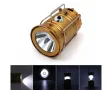 Къмпинг LED фенер, ABS, Соларно/USB зареждане, Златис - SH-5800T, снимка 5