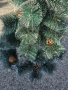 Елха - Изкуствена коледна елха с бели връхчета и шишарки , снимка 13