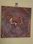 Стара Медна Декоративна Картина , Медно Пано - Колесница, снимка 2