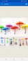 Чадърчета закачалки за стена цветни красиви, снимка 1 - Други - 27326707