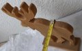 Елен лос дървена фигура с рога статуетка дърворезба животно, снимка 5