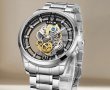 Lige Ръчен самонавиващ воден луксозен часовник Скелетон, снимка 2