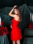 Къса Червена Дамска Рокля , снимка 2