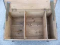 Оригинал Български Военен Дървен САНДЪК 76x44x36см БНА Контейнер с Прегради Дръжки Заключалки БАРТЕР, снимка 5