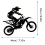 1 вид Мотор мотоциклет моторист скутер черен стикер за стена самозалепващ лепенка, снимка 3
