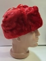 Мъжка шапка - еко кожа, червен цвят-216, снимка 4