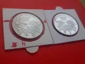 лот от 2 броя монети по 5 лева 1988г. "300 г. Чипровско въстание" -  гладък и назъбен гурт., снимка 3