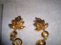 ЕФЕКТНИ СТАРИ ПОЗЛАТЕНИ КРИСТАЛНИ ФЛОРАЛНИ АРТ ОБЕЦИ 10014, снимка 8