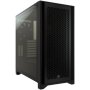 Corsair 4000D Airflow Tempered Glass Mid-Tower, Black, кутия за компютър, PC CASE