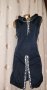 XL/XXL Черна рокля с апликации с животински принт

, снимка 1 - Рокли - 42940503