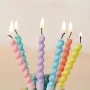 5365 Комплект цветни спираловидни свещи за торта, 6 броя, снимка 4