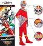 Нов Лицензиран Официален детски костюм Червен Рейнджър Power Rangers, снимка 3