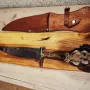 Ловен масивен нож с изобразен Бухал и Еделвайс  , снимка 11