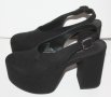H&M Нови обувки на платформа с дебел ток, черни, размер 38, снимка 3