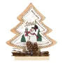 Коледна, Декоративна, Украса, Снежен човек, Дърво, 14 см, снимка 1